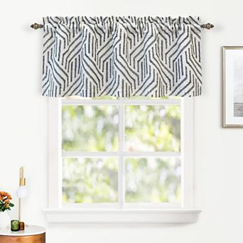 DriftAway Farmhouse Linen Lined Valance Double Layer Thermal Insulated Room Darkening Blackout