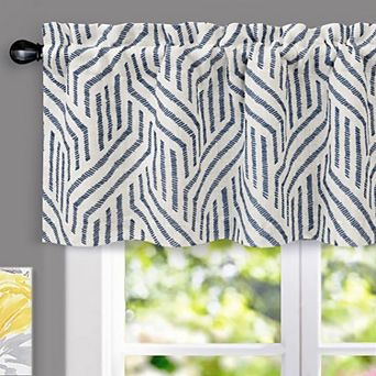 DriftAway Farmhouse Linen Lined Valance Double Layer Thermal Insulated Room Darkening Blackout