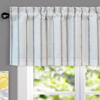 DriftAway Farmhouse Linen Lined Valance Double Layer Thermal Insulated Room Darkening Blackout