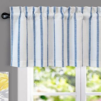DriftAway Farmhouse Linen Lined Valance Double Layer Thermal Insulated Room Darkening Blackout