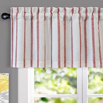 DriftAway Farmhouse Linen Lined Valance Double Layer Thermal Insulated Room Darkening Blackout