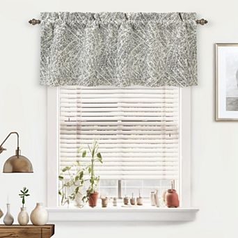 DriftAway Farmhouse Linen Lined Valance Double Layer Thermal Insulated Room Darkening Blackout