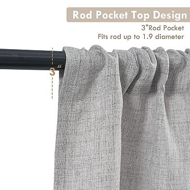 DriftAway Linen Textured Curtain Valances for Windows Light Filtering Country Rustic Kitchen Valance