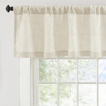 DriftAway Linen Textured Curtain Valances for Windows Light Filtering Country Rustic Kitchen Valance