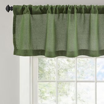 DriftAway Linen Textured Curtain Valances for Windows Light Filtering Country Rustic Kitchen Valance