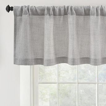 DriftAway Linen Textured Curtain Valances for Windows Light Filtering Country Rustic Kitchen Valance