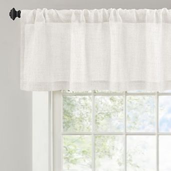 DriftAway Linen Textured Curtain Valances for Windows Light Filtering Country Rustic Kitchen Valance