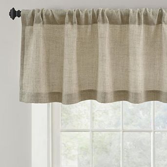 DriftAway Linen Textured Curtain Valances for Windows Light Filtering Country Rustic Kitchen Valance