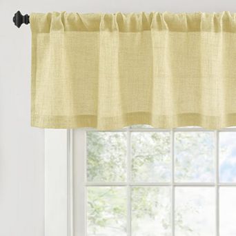 DriftAway Linen Textured Curtain Valances for Windows Light Filtering Country Rustic Kitchen Valance