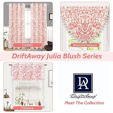 DriftAway Julia Lined Valance Double Layer Thermal Insulated Room Darkening Blackout Valances