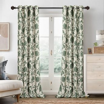 DriftAway Linen Floral Paisley Blackout Curtains for Living Room Bedroom Grommet Window Drapes