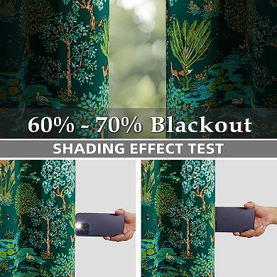 DriftAway Floral Curtains for Bedroom Blackout Thermal Insulated Lined Vintage Printed Drapes