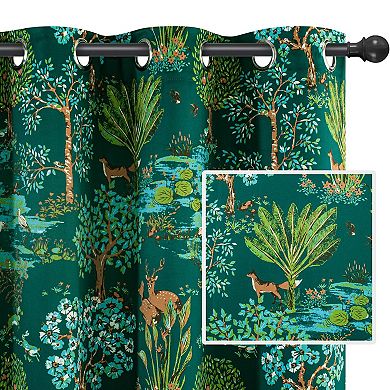 DriftAway Floral Curtains for Bedroom Blackout Thermal Insulated Lined Vintage Printed Drapes