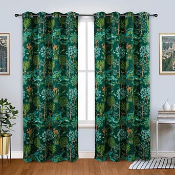 DriftAway Floral Curtains for Bedroom Blackout Thermal Insulated Lined Vintage Printed Drapes
