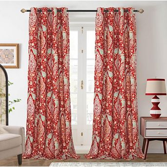 DriftAway Floral Curtains for Bedroom Blackout Thermal Insulated Lined Vintage Printed Drapes