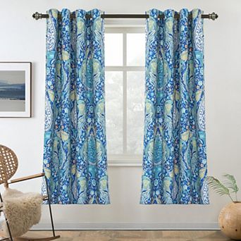 DriftAway Floral Curtains for Bedroom Room Darkening Lined Vintage Printed Blackout Drapes