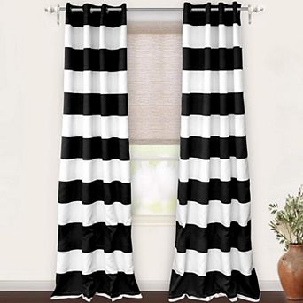 DriftAway Striped Room Darkening Curtains Horizontal Stripe Classic Grommet Drapes for Bedroom