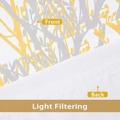 DriftAway Tree Branch Blackout Curtains Double Layer for Bedroom Classic Thermal Insulated Drapes
