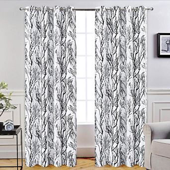 DriftAway Tree Branch Blackout Curtains Double Layer for Bedroom Classic Thermal Insulated Drapes