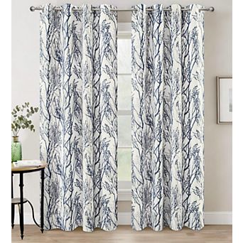 DriftAway Tree Branch Blackout Curtains Double Layer for Bedroom Classic Thermal Insulated Drapes