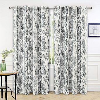 DriftAway Tree Branch Blackout Curtains Double Layer for Bedroom Classic Thermal Insulated Drapes