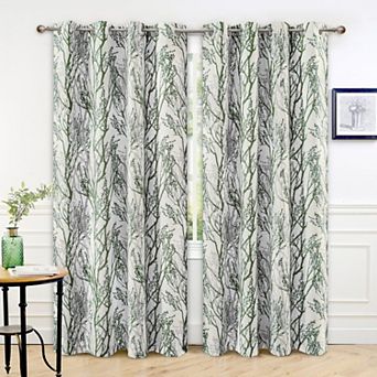 DriftAway Tree Branch Blackout Curtains Double Layer for Bedroom Classic Thermal Insulated Drapes