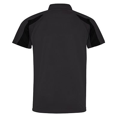 AWDis Just Cool Mens Short Sleeve Contrast Panel Polo Shirt