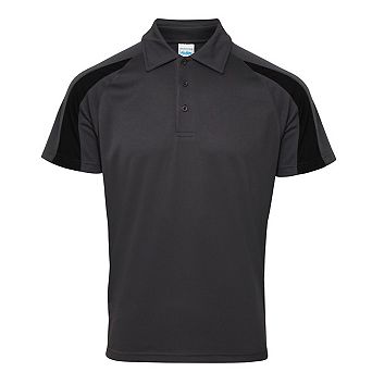 AWDis Just Cool Mens Short Sleeve Contrast Panel Polo Shirt
