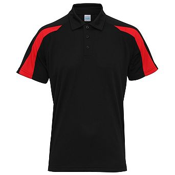 AWDis Just Cool Mens Short Sleeve Contrast Panel Polo Shirt