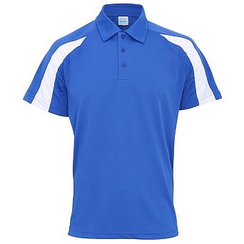 AWDis Just Cool Mens Short Sleeve Contrast Panel Polo Shirt