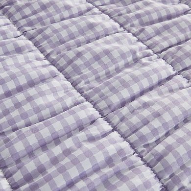 Madelinen® Rusched Gingham Quilt Set with Shams