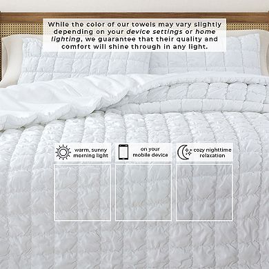 Madelinen® Marshmallow Puff Texture Quilt Set with Shams