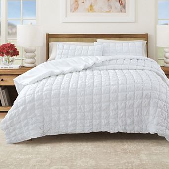 Madelinen® Marshmallow Puff Texture Quilt Set with Shams