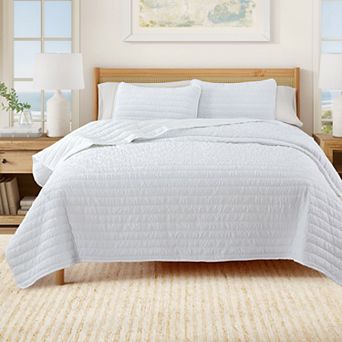 Madelinen® Floral Embossed Microfiber Quilt Set with Shams