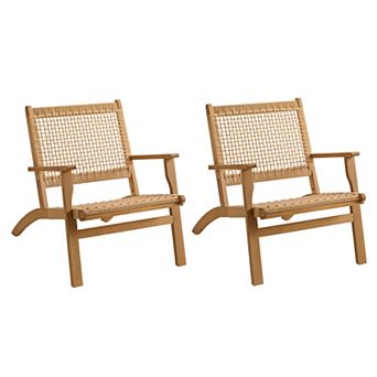 Alaterre Furniture Weyra Set of 2 Patio Armchairs