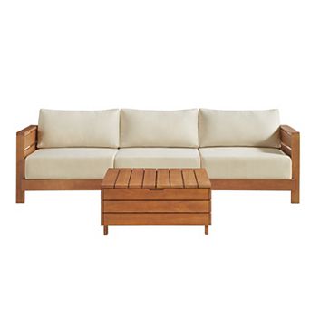 Alaterre Furniture Barton 2 pc Patio Couch & Table Set