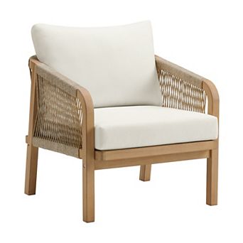 Alaterre Furniture Lusso Outdoor Patio Armchair with Cushions