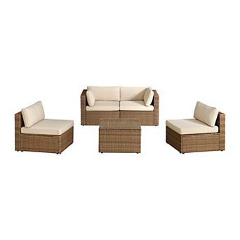 Alaterre Furniture Montara 5 pc Table & Chairs Patio Furniture Set