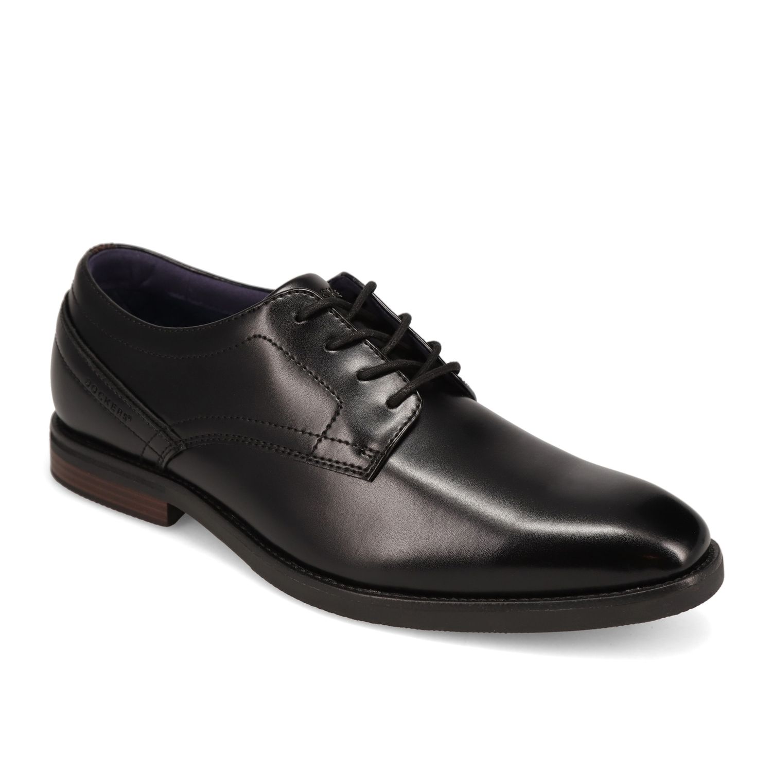 Мужские туфли Dockers Benton Leather Lace-Up Oxfords, цвет: Чёрный — фото 1