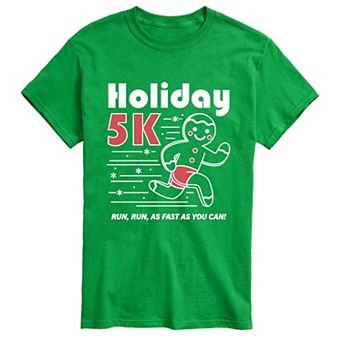 Big & Tall Holiday 5K Gingerbread Man Short Sleeve Graphic T-Shirt
