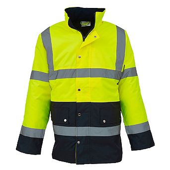 Yoko Unisex Adult Motorway Two Tone Hi-Vis Jacket