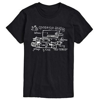 Big & Tall Home Alone Operation HO HO HO Schematic Graphic T-Shirt