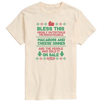 Big & Tall Home Alone "Bless This Macaroni & Cheese Dinner" Graphic T-Shirt
