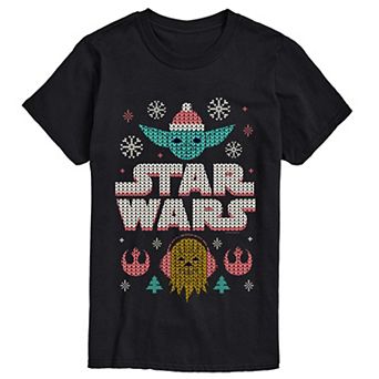 Big & Tall Star Wars Yoda & Chewbacca Short Sleeve Graphic T-Shirt