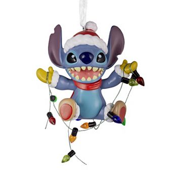 Hallmark Disney's Resin Figural Stitch with Lights Christmas Ornament