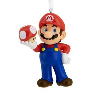 Hallmark Figural Mario with Mushroom Christmas Ornament