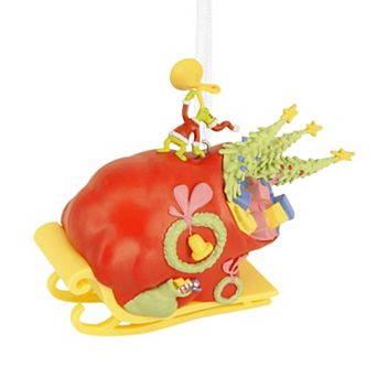 Hallmark Figural Grinch Sleigh Christmas Ornament
