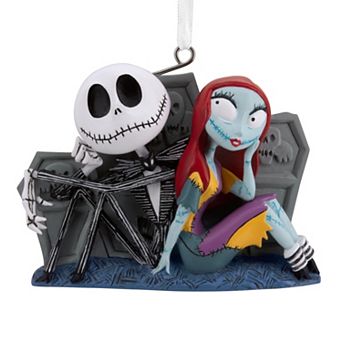 Hallmark Disney's Jack & Sally Resin Bas Relief Christmas Ornament