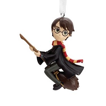 Hallmark Resin Figural Harry Riding Broom Christmas Ornament