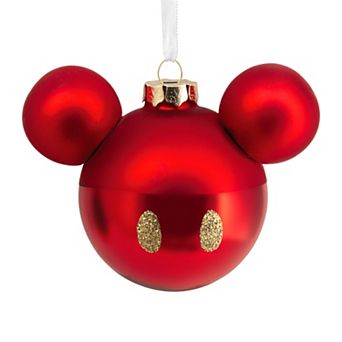 Hallmark Disney's Mickey Mouse Blown Glass Christmas Ornament